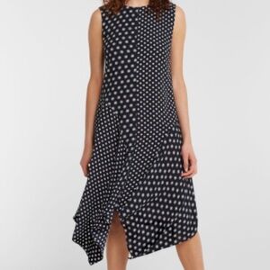 Vince Camuto Diamond Edge Geo Print Asymmetric Hem Dress Size 10